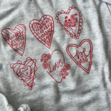 Ash Heart Doodle Crewneck