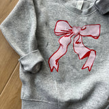 Gray Heart Bow Crewneck (Kids & Adult)