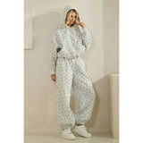 Heather Grey Star Printed Sweat Pants