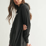 Black Fieldstone Cotton Hoodie