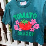 Tomato Season Teal Crop Tee