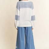 Denim Star Patchwork Elastic Waistband Pants