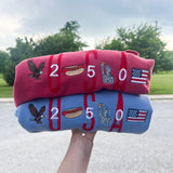 Embroidered Light Blue USA icons