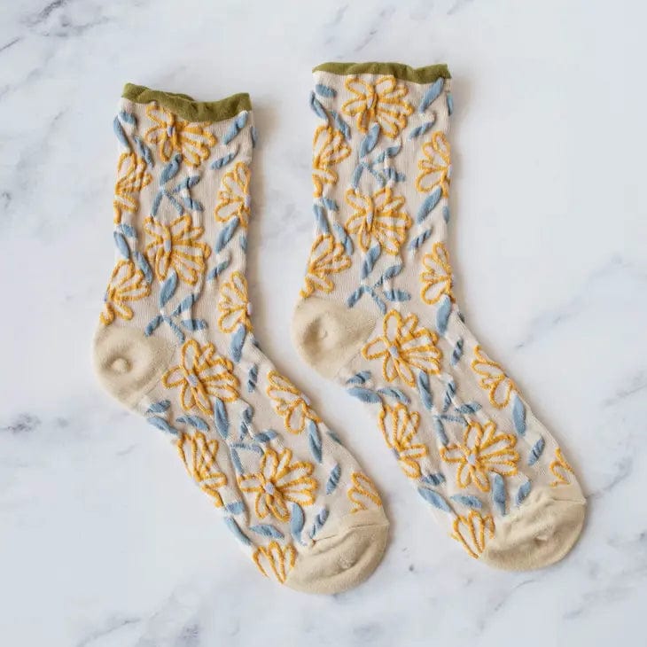 Unique Vintage Floral Socks