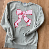 Sage Heart Bow Crewneck