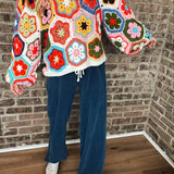 Chunky Oversized Granny Squared Crochet Sweater