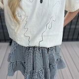 Black & White Gingham Skirt