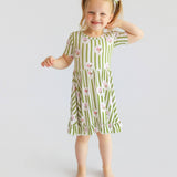 Stripes Ruffle Dress