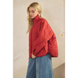Brick Zip Up Packable Puffer Jacket