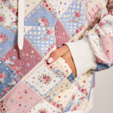 Spring Patchwork Quilted Hoodie