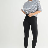 Coastal Striped Oversized Crewneck Tee