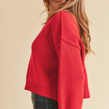 Red Boxy Sweater