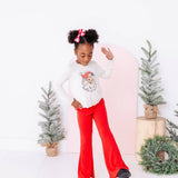 Holly Red Ribbed Flares