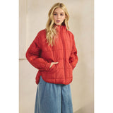 Brick Zip Up Packable Puffer Jacket