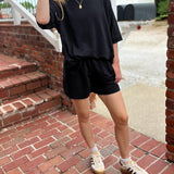 Offset Black French Terry Lounge Shorts