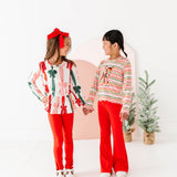 Holly Red Ribbed Flares