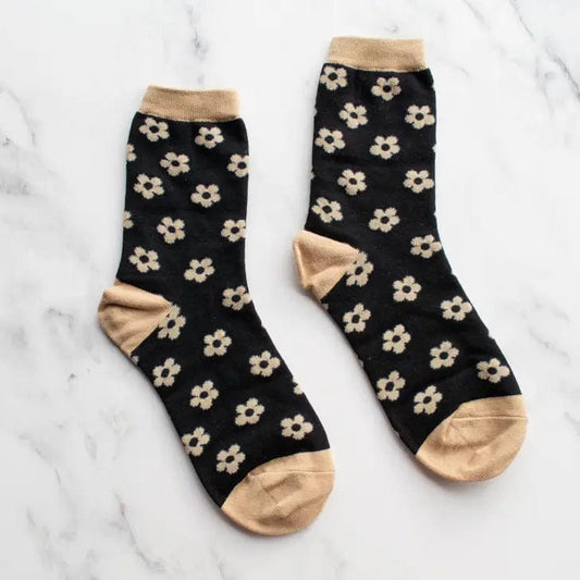 Vintage Daisy Flower Socks
