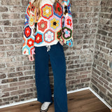 Chunky Oversized Granny Squared Crochet Sweater