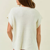 HORSESHOE RIBBED SWEATER VEST