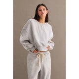 Heather Grey Star Patch Crewneck Sweatshirt