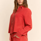 Garment Crop Shirt Top Leg Pants Set