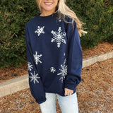Whimsical Snowflake Sweatshirt
