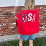 USA Applique Mockneck