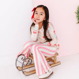 Pink Candy Cane Stripe Flares