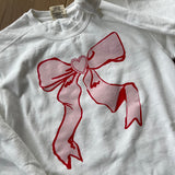 White Heart Bow Crewneck