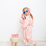 Pink & White Stripe Lounge Set