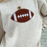 Applique Football Crewneck