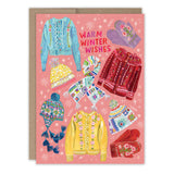 Cozy Sweaters Warm Wishes Holiday Card