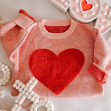 Fuzzy Heart Sweater