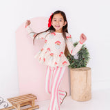 Pink Santas Peplum Top