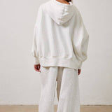 White Melange Hoodie