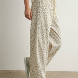 Floral Print Drawstring Pants