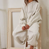 White Melange Hoodie