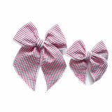 Red & White Stripe Bow