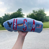 Embroidered Light Blue USA icons