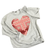 Heart Appliqué Quilt Crewneck
