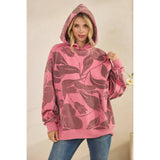 Pink Combo Printed Fleece Hoodie