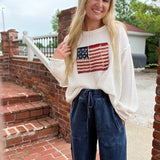 Flag Knit Sweater - Ivory