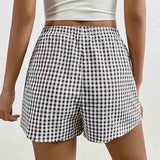 Black Gingham Shorts