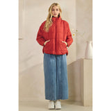 Brick Zip Up Packable Puffer Jacket