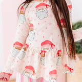 Pink Santas Peplum Top