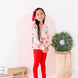 Pink Santas Peplum Top