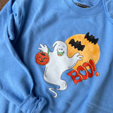 Retro Blue Ghost Crewneck