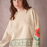 Western Paisley Floral Sweatshirt