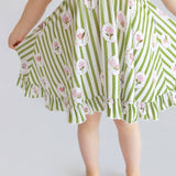 Stripes Ruffle Dress