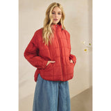 Brick Zip Up Packable Puffer Jacket